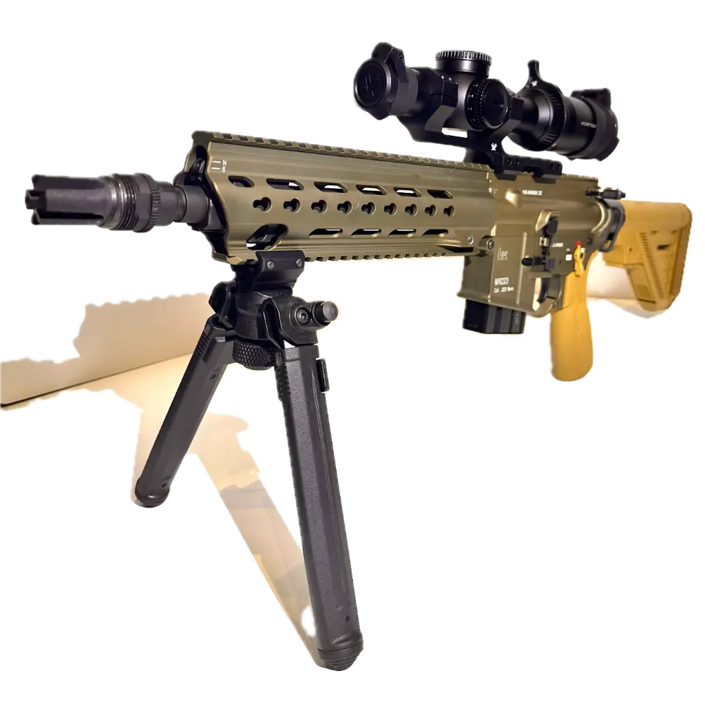 CARABINE HK AR15 MR223 - Lunette VORTEX - BORELOCK Hiper 5.56 Flash Hider - BIPIED