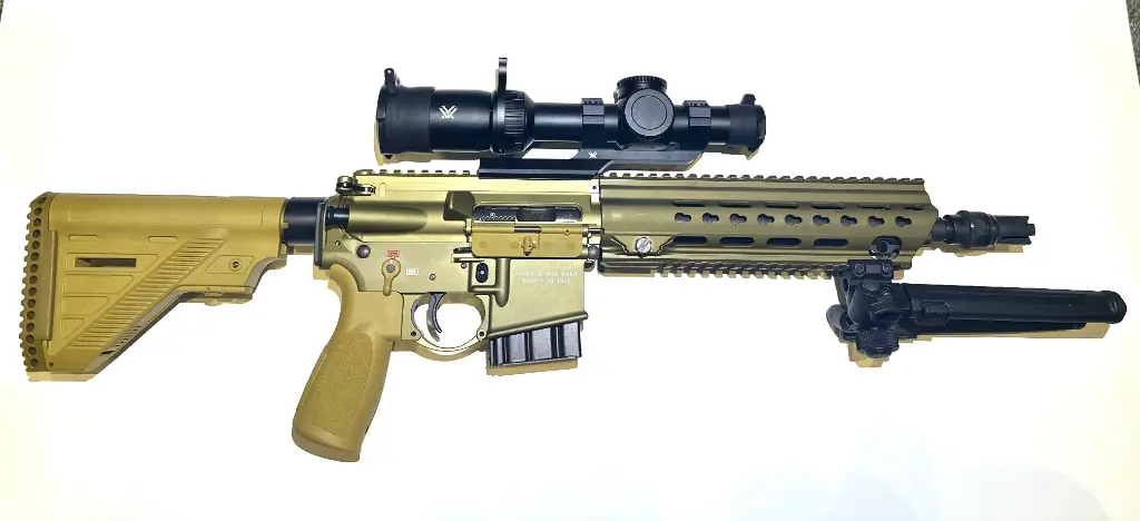 FUSIL HK AR15 MR223 - Lunette VORTEX - BORELOCK Hiper 5.56 Flash Hider - BIPIED